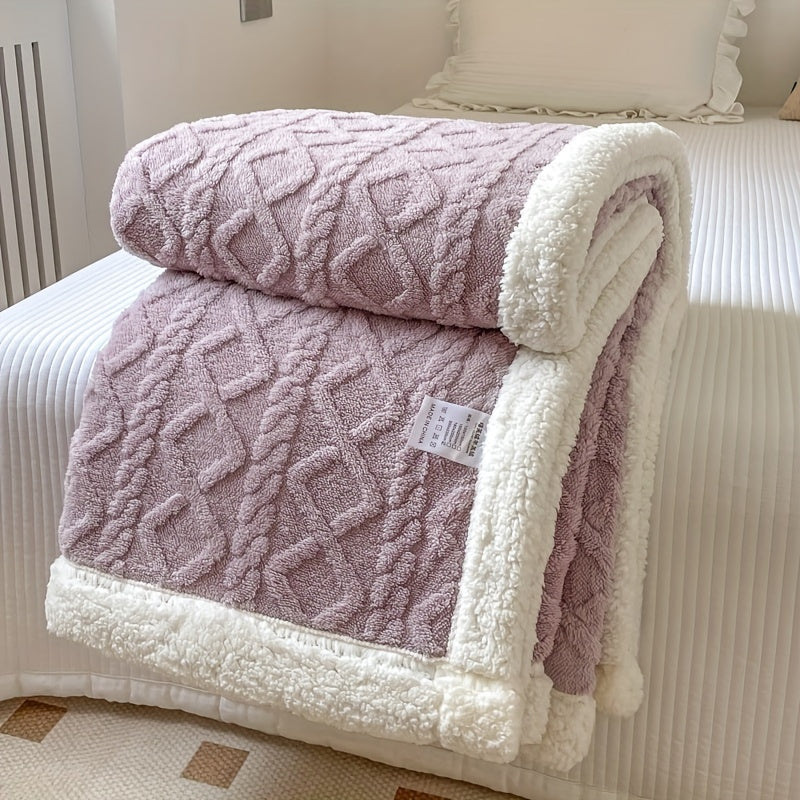Cozy Double Sided Fleece Throw Blanket