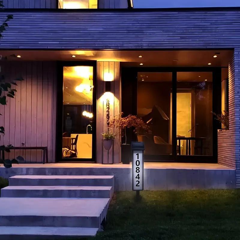 Wireless Solar Address Sign with Bright Dual Lights