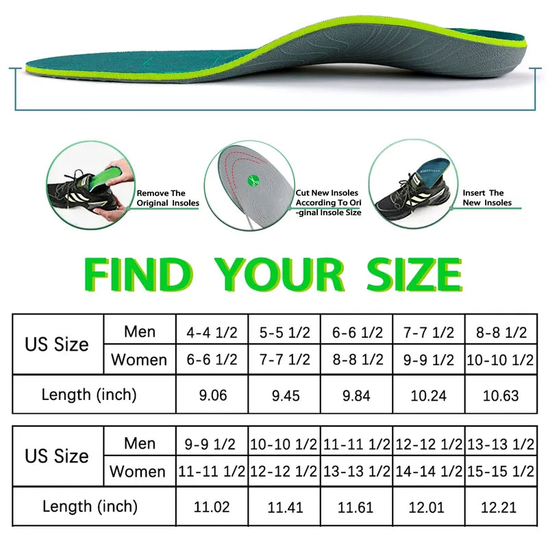 Comfortable Arch Support Orthotic Shoe Insoles