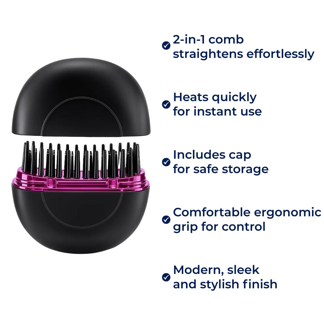 Compact Travel Hair Straightener with Fast Styling