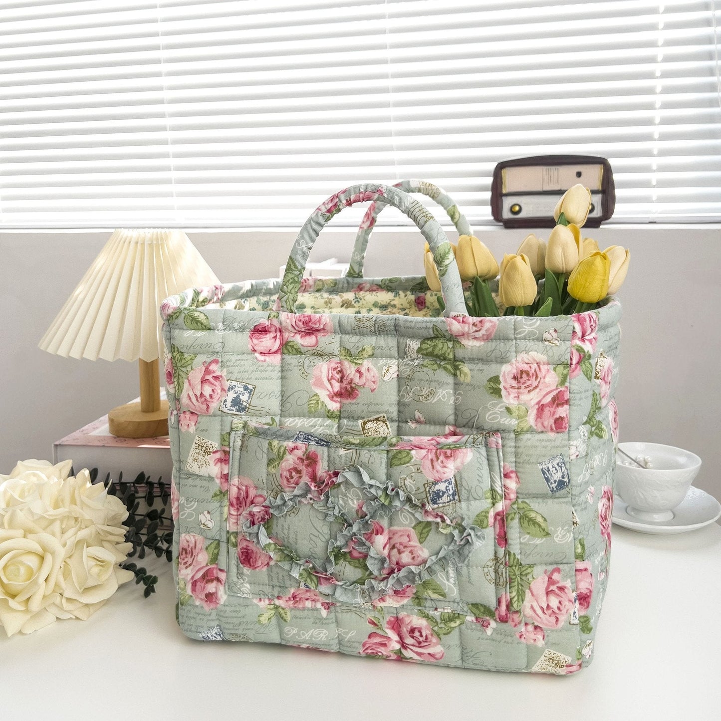 Rustic Woven Cloth Storage Basket