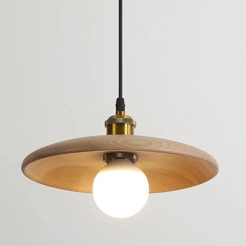 Simple Wooden LED Hanging Light