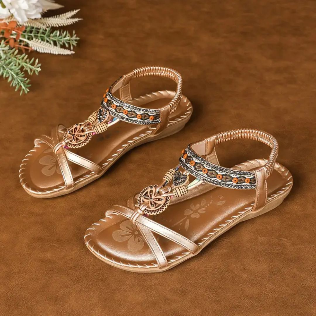 Sparkly Gemstone Butterfly Flip Flop Sandals