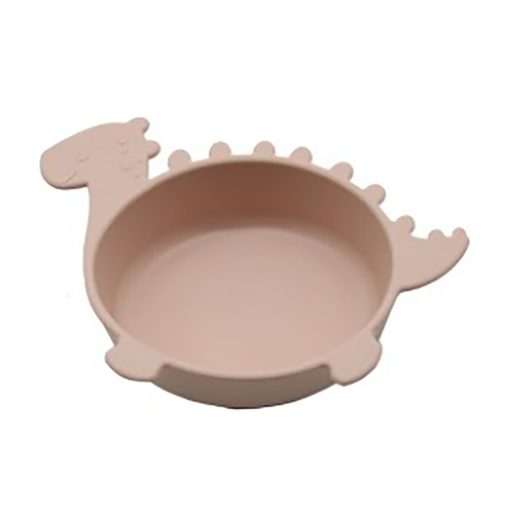 Soft Silicone Baby Bowl - Fun Dinosaur Grip Bowl