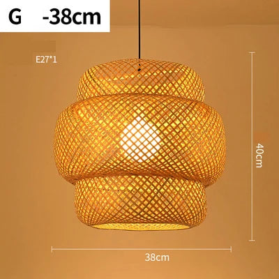 Natural Woven Rattan Hanging Lamp