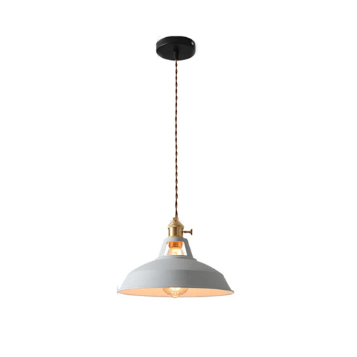 Retro Pastel Pendant Light - Chic Metal Glow
