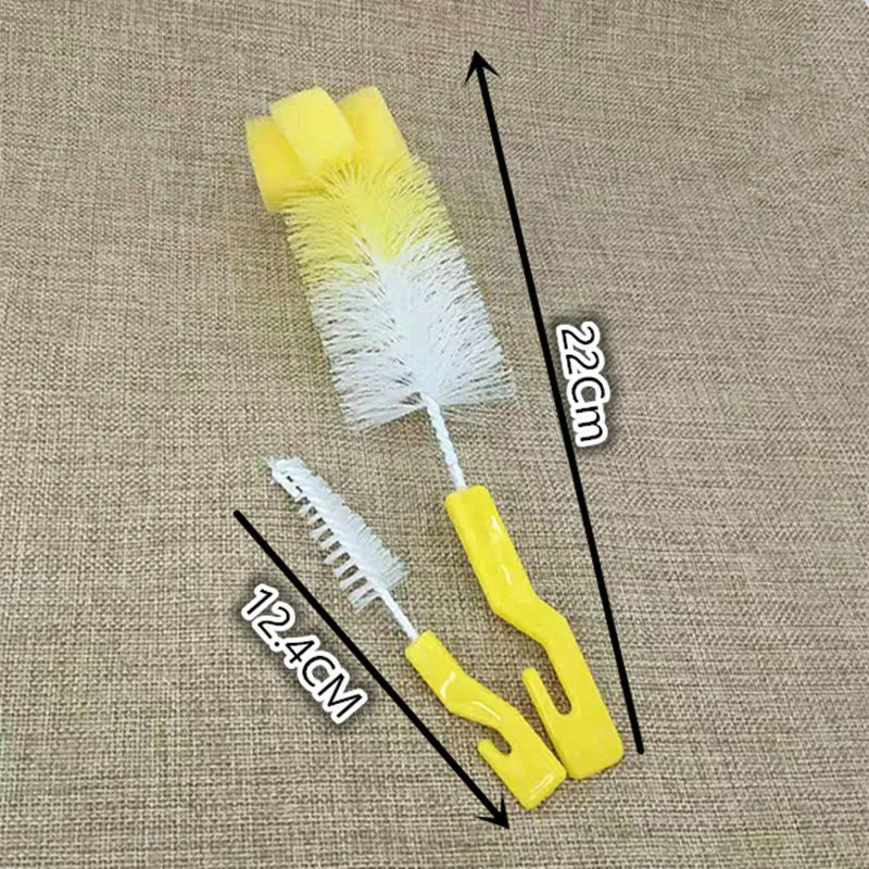Baby Bottle Cleaning Brush Set with Nipple Brush