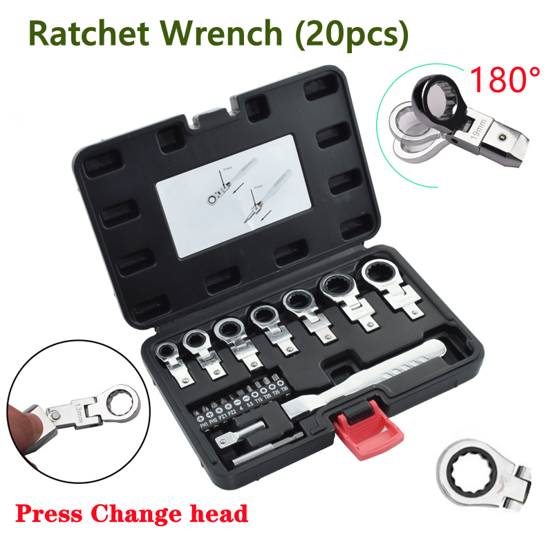 Complete Adjustable Ratchet Socket Tool Set