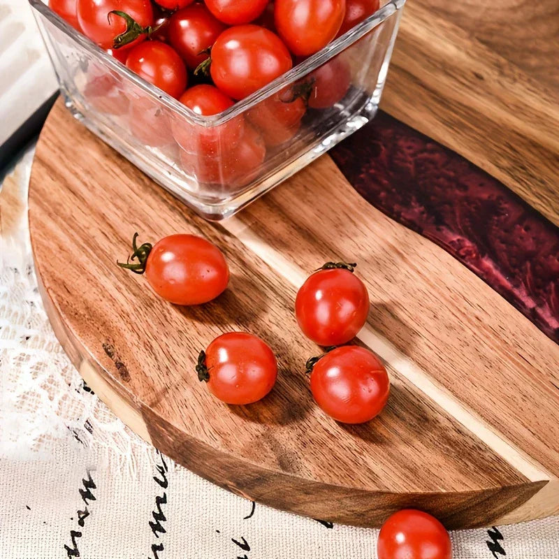 Natural Wood Round Serving Board