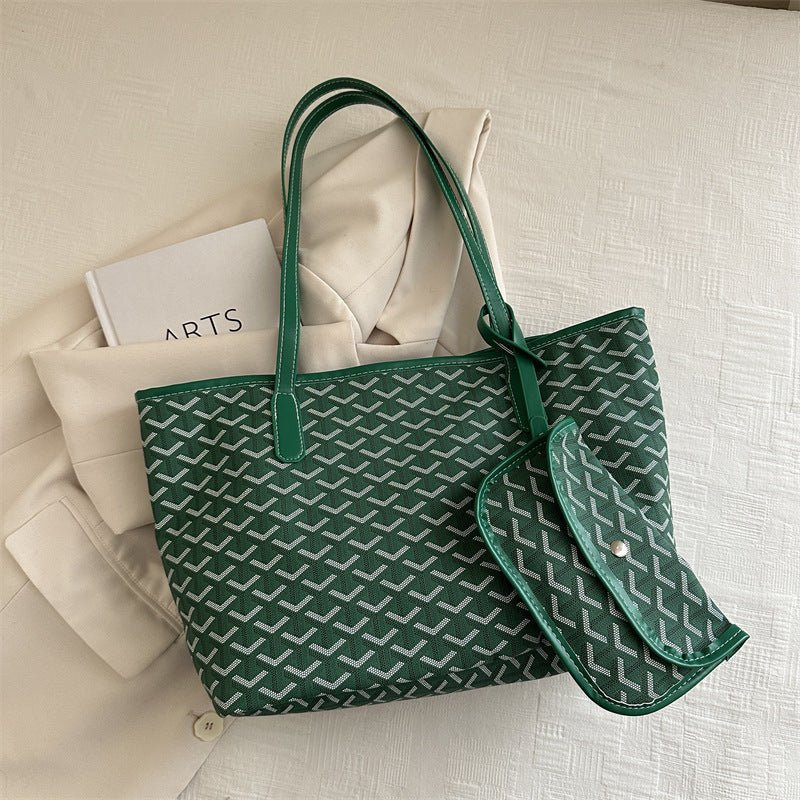Big Women's Tote Shoulder Handbag PU Leather Bag
