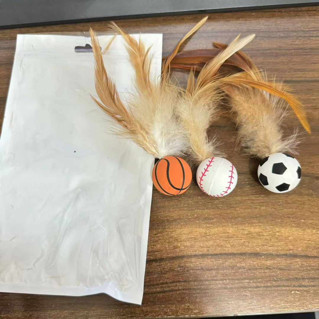 Fun Cat Feather Teaser Toy