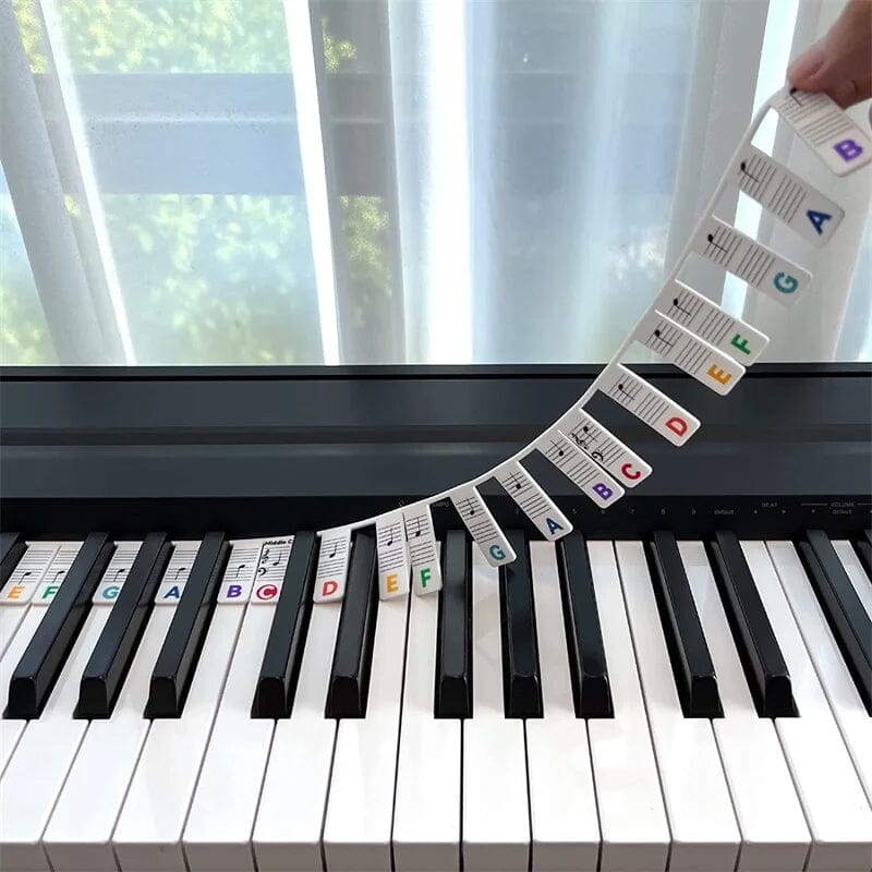 Reusable Piano Key Sticker Labels