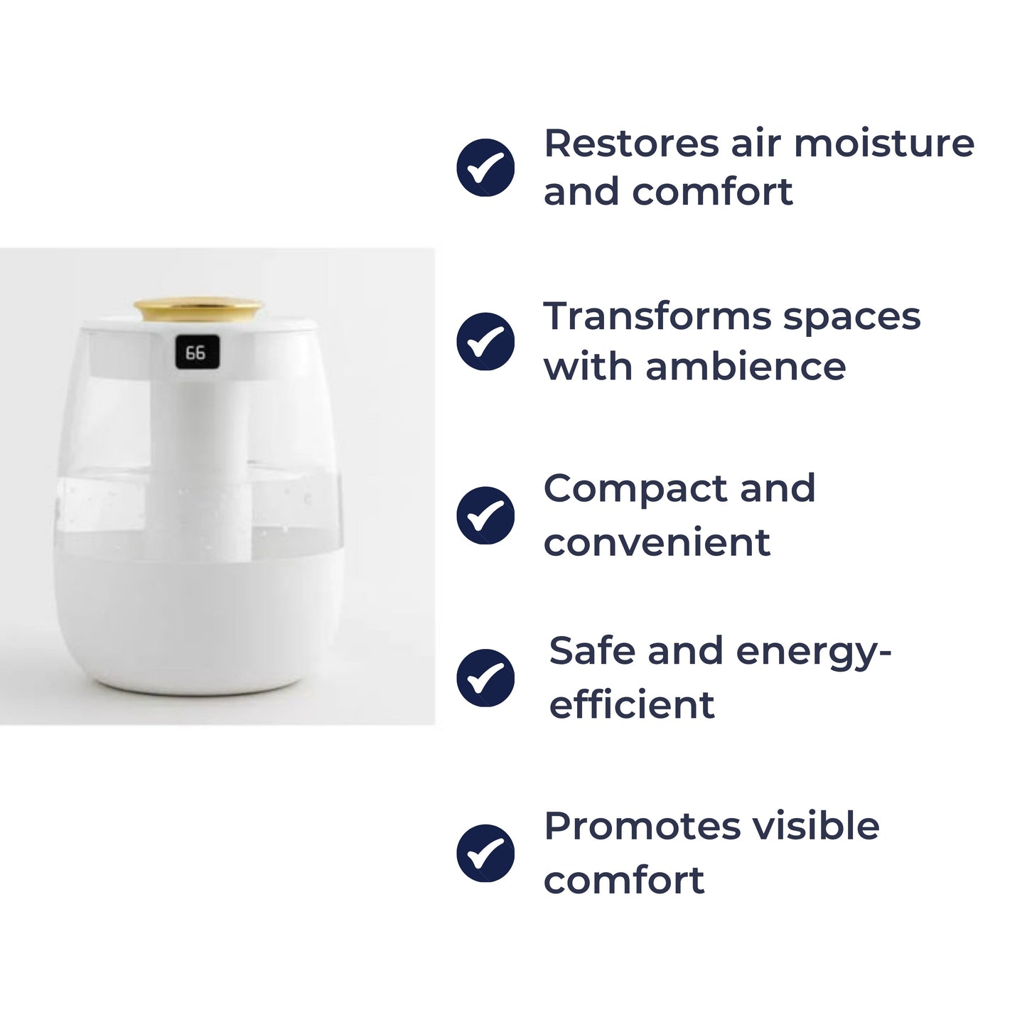 Silent Night Lamp - 1300ml Humidifier - Cool Mist Relief