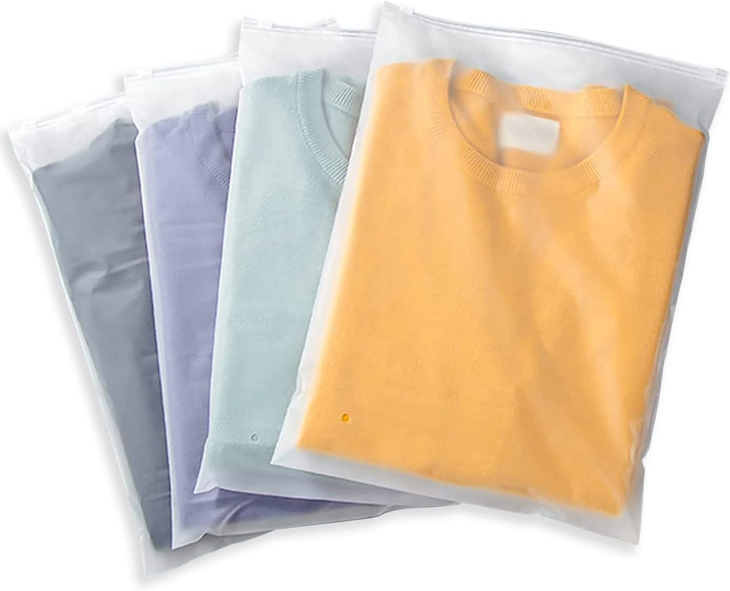 Clear Reusable Storage Bags 20-Pack Plastic Clothes Sleeves