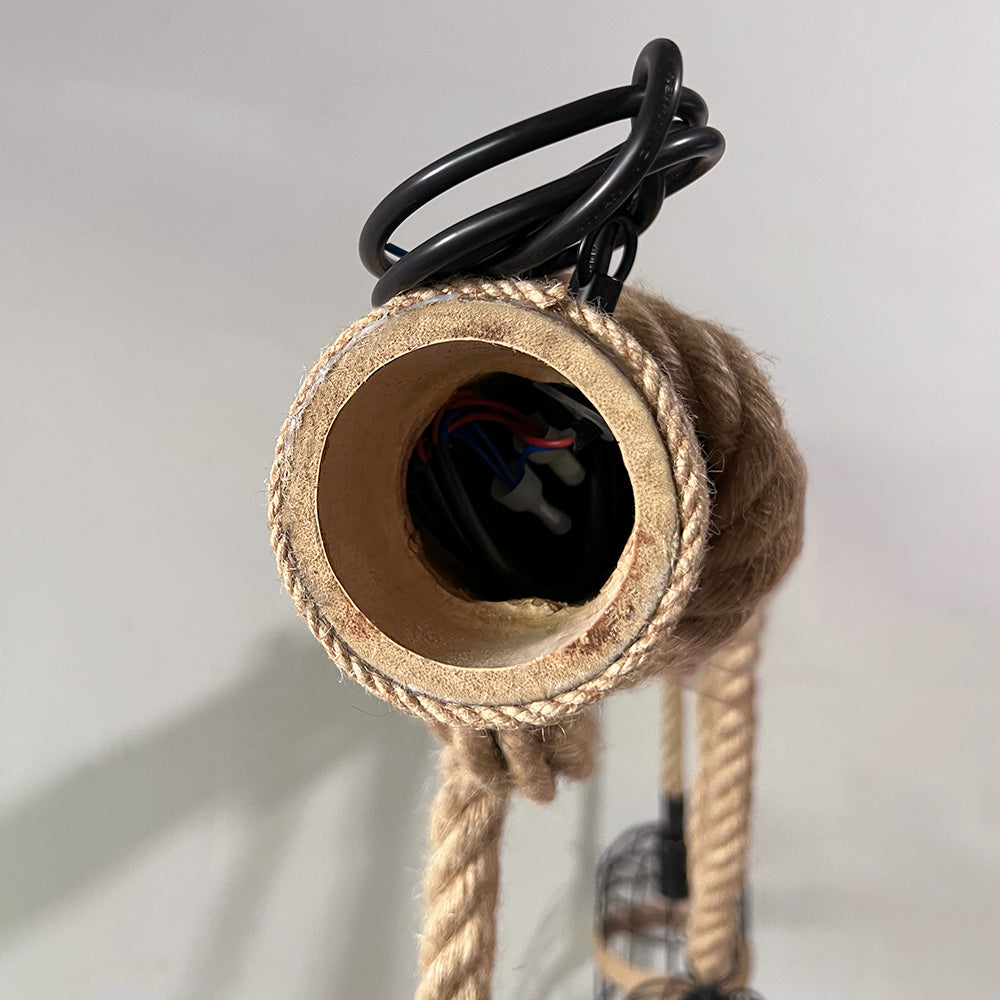 Vintage Industrial Wooden Pendant Lamp