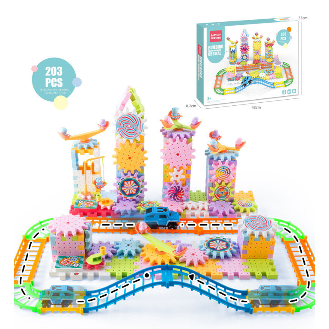 Colorful Spinning Wooden Building Blocks Set