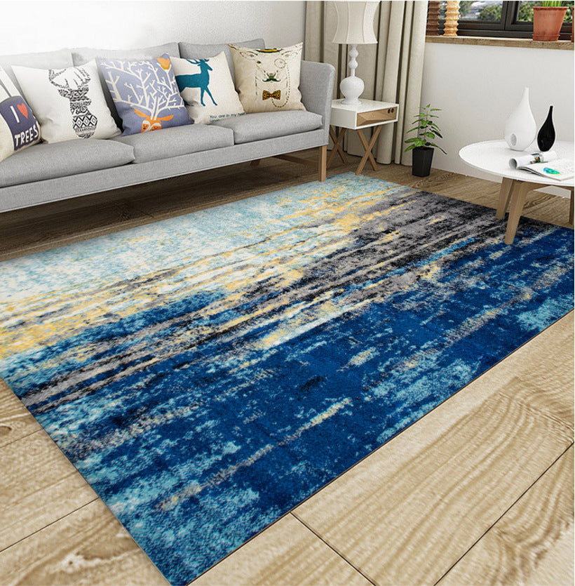 Vibrant Colorful Living Room Rug Non Slip Pet Friendly
