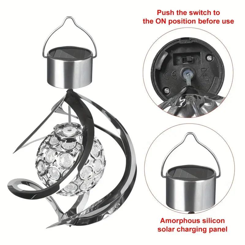 Outdoor Solar Powered Color Changing Wind Chime