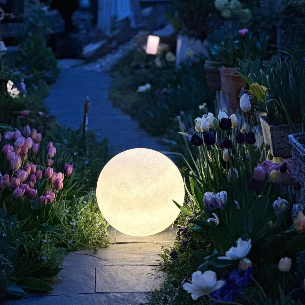 Solar Powered Outdoor Moon Lamp