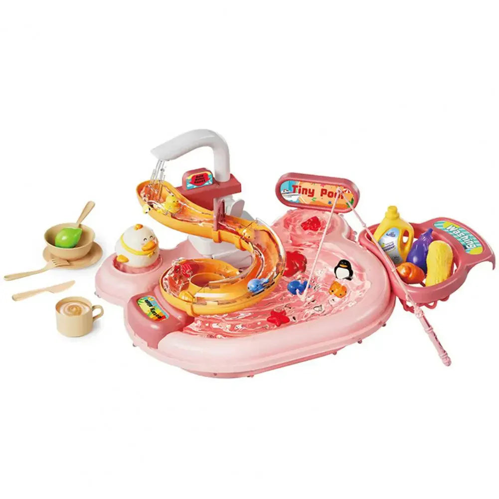 Compact Kids Wooden Play Kitchen