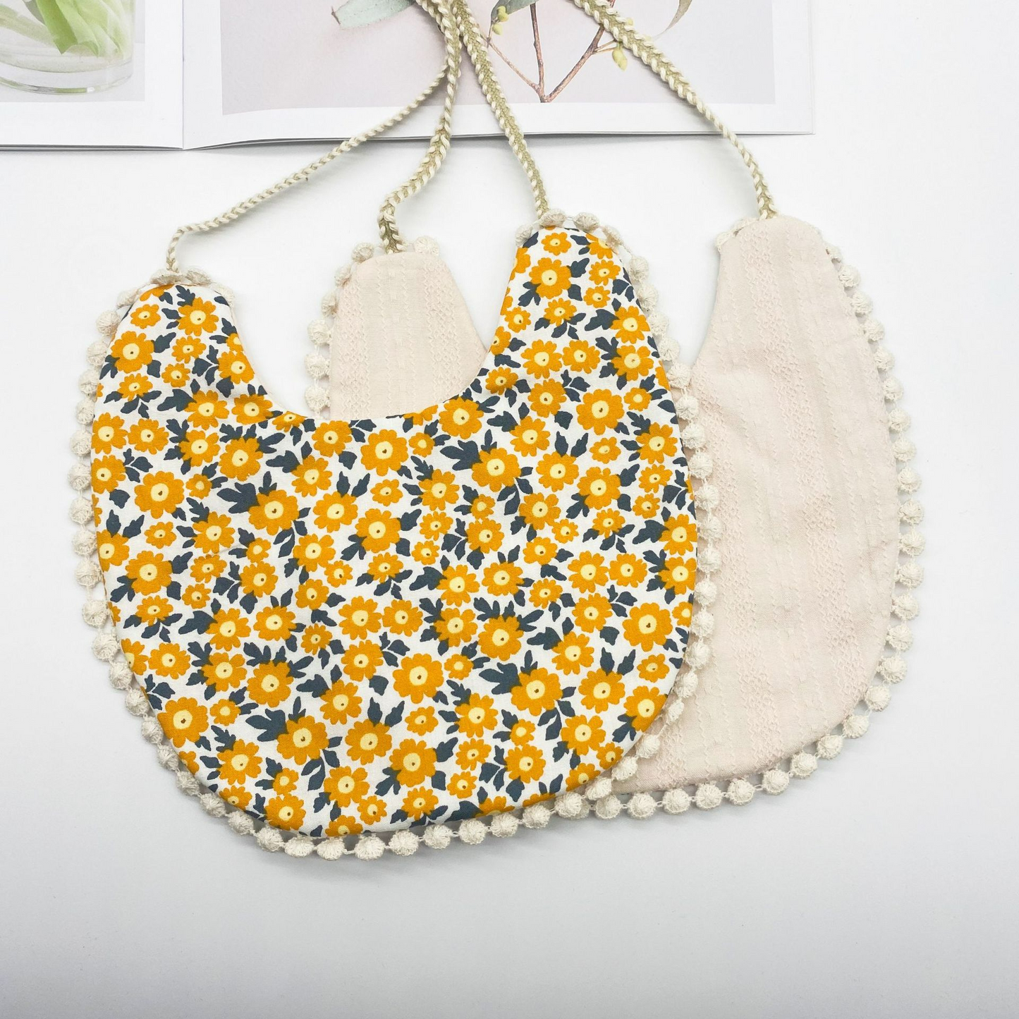 Soft Cotton Baby Bib Burp Cloth Reversible