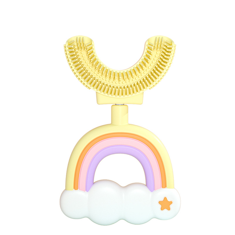 Soft Kids Toothbrush Colorful Rainbow Design