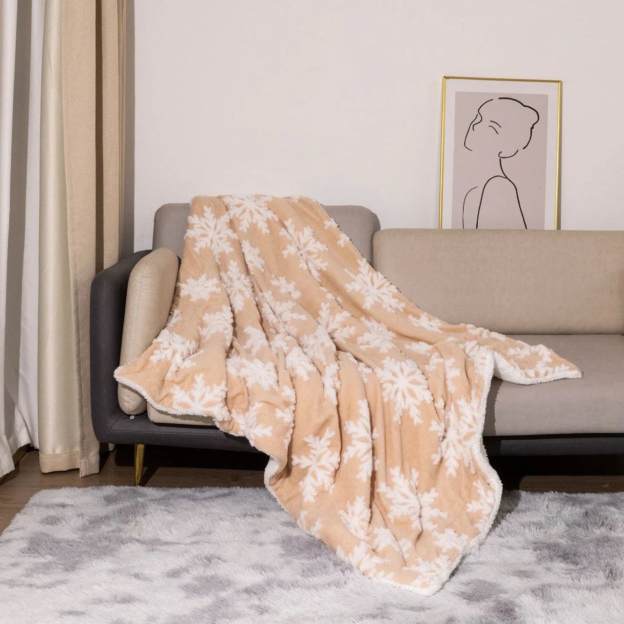 Cozy Holiday Knit Blanket for Home Decor