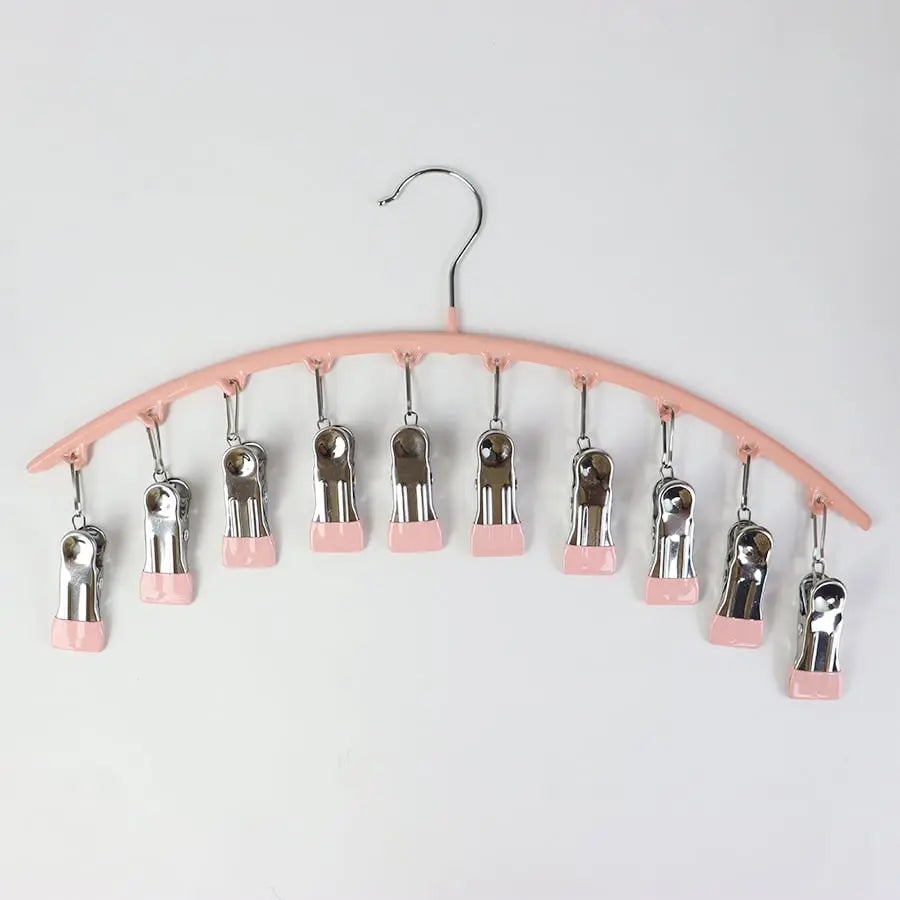 Compact Folding Leggings Hanger with 20 Clips