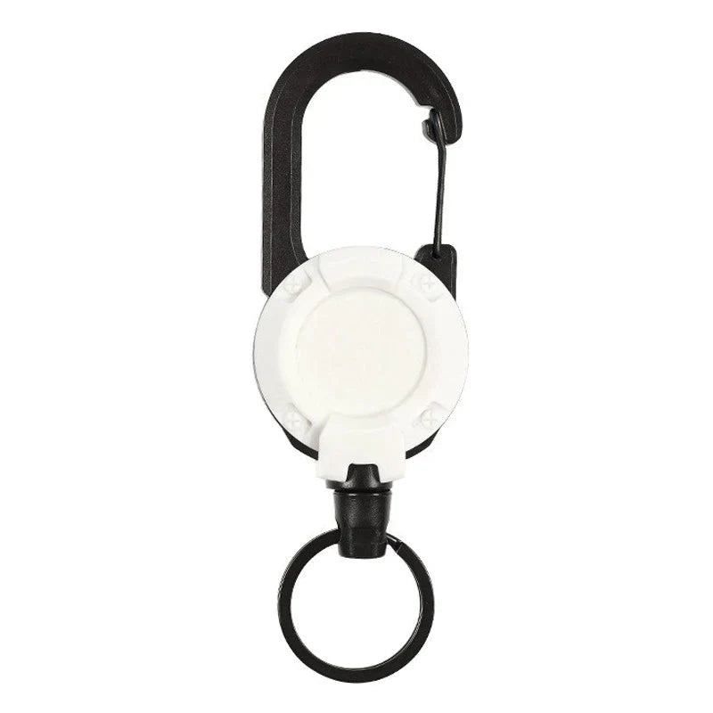 Compact Retractable Outdoor Keychain with Wire Rope