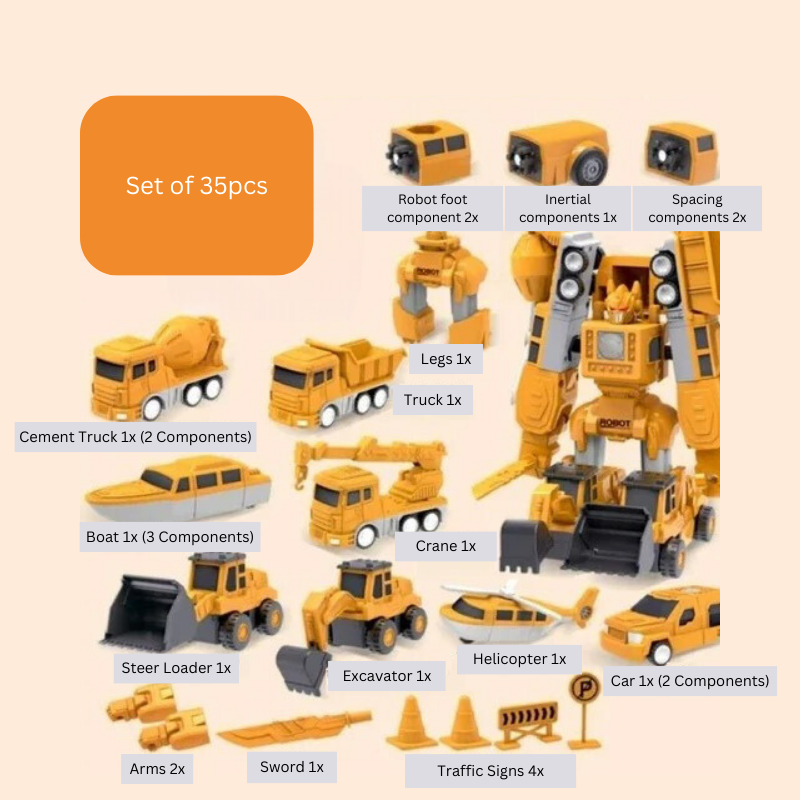 Magnetic Building Blocks Construction Toy Set
