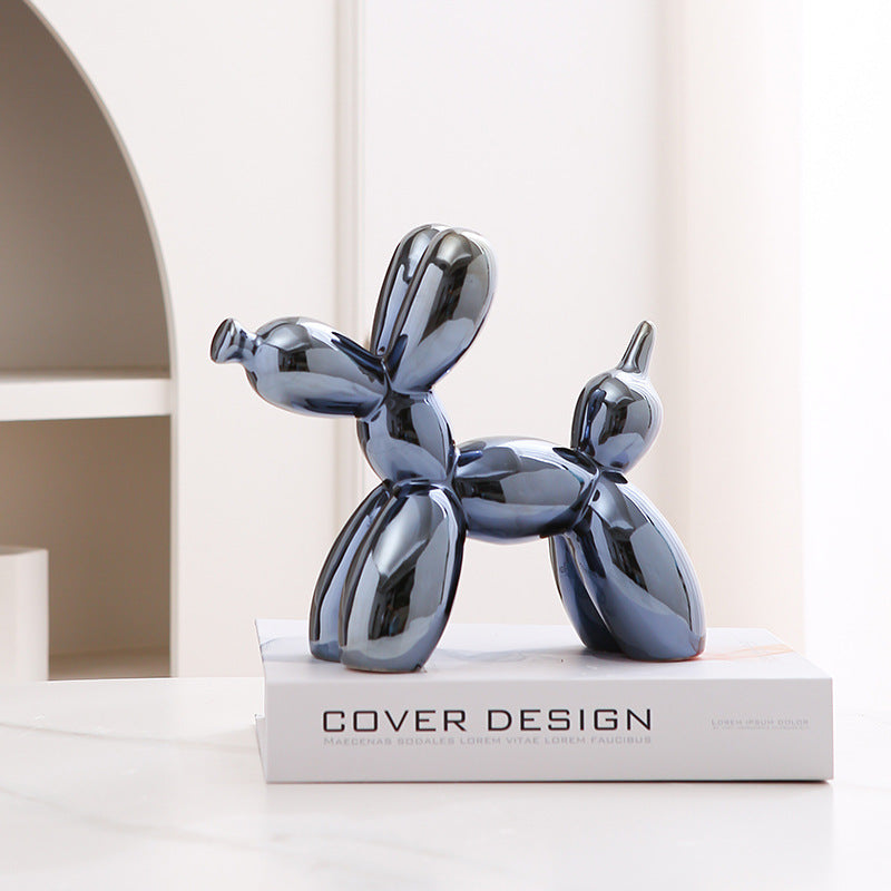 Fun Cute Ceramic Dog Figurine Home Decor Ornament