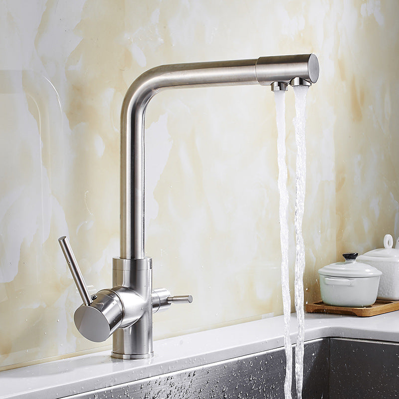 Luxury Copper 3-In-1 Kitchen Sink Faucet