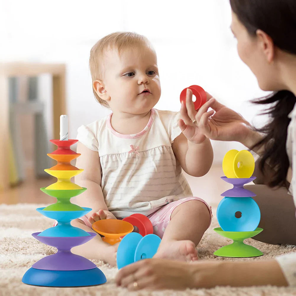 Colorful Kids Stacking Diabolo Tower
