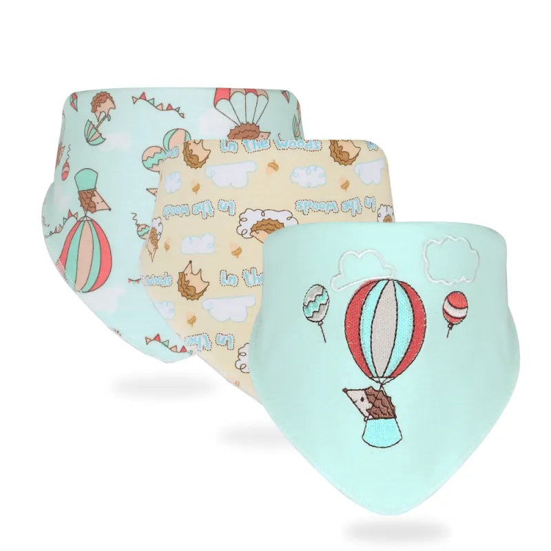 Adorable Baby Bib Set - Gentle Cotton Triangle Scarves