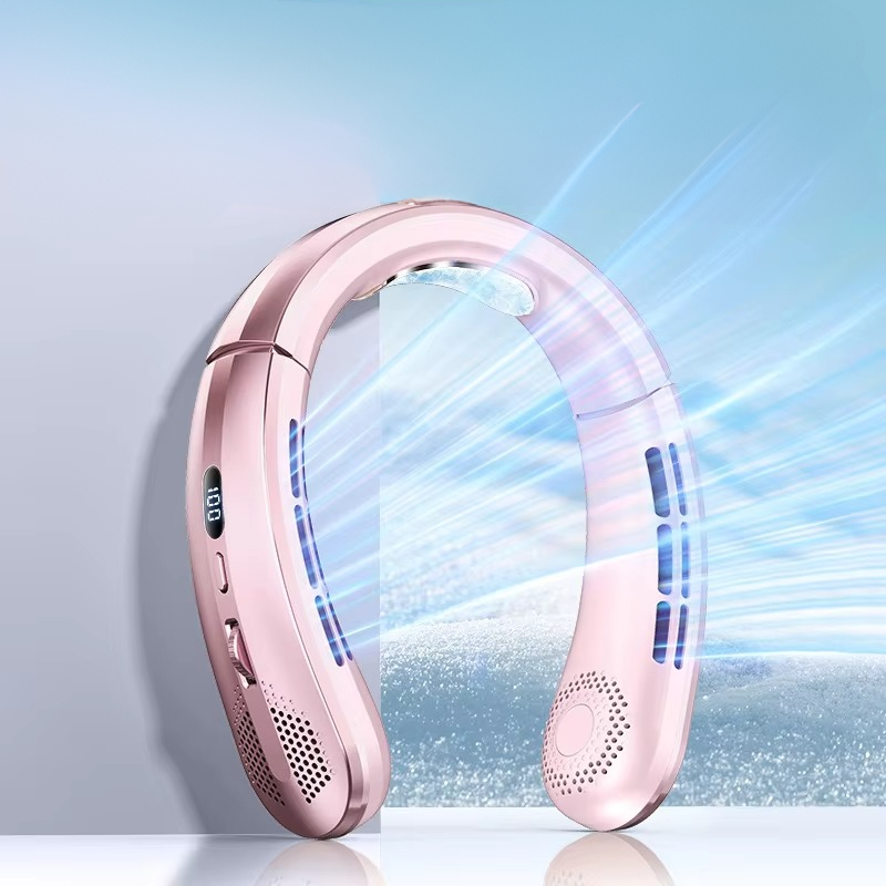 Compact Personal Neck Cooler Fan Rechargeable Wearable