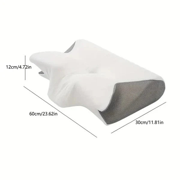 Contoured Butterfly Pillow with Support for Side Sleepers