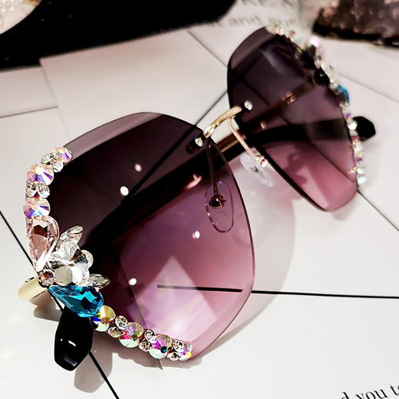 Timeless Classic Crystal Frameless Sunglasses