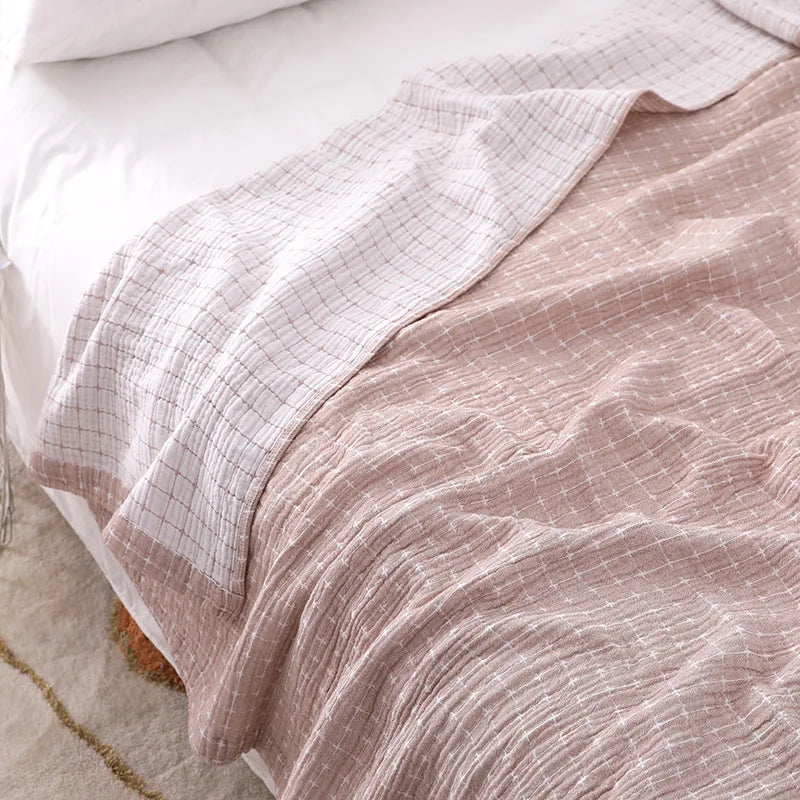 Lightweight Soft Cotton Throw Blanket
