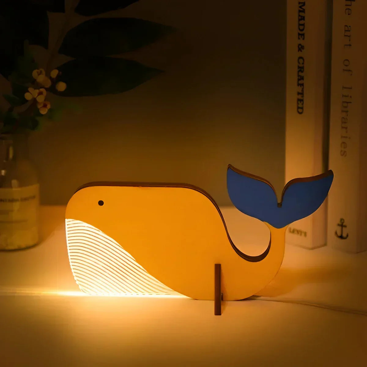 Cute Wooden Animal Desk Lamp