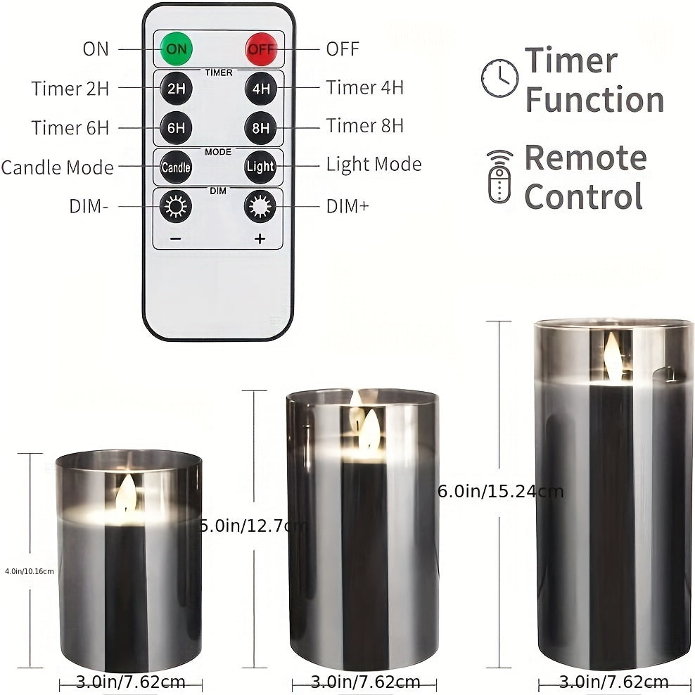 Bright LED Candle Set with Remote