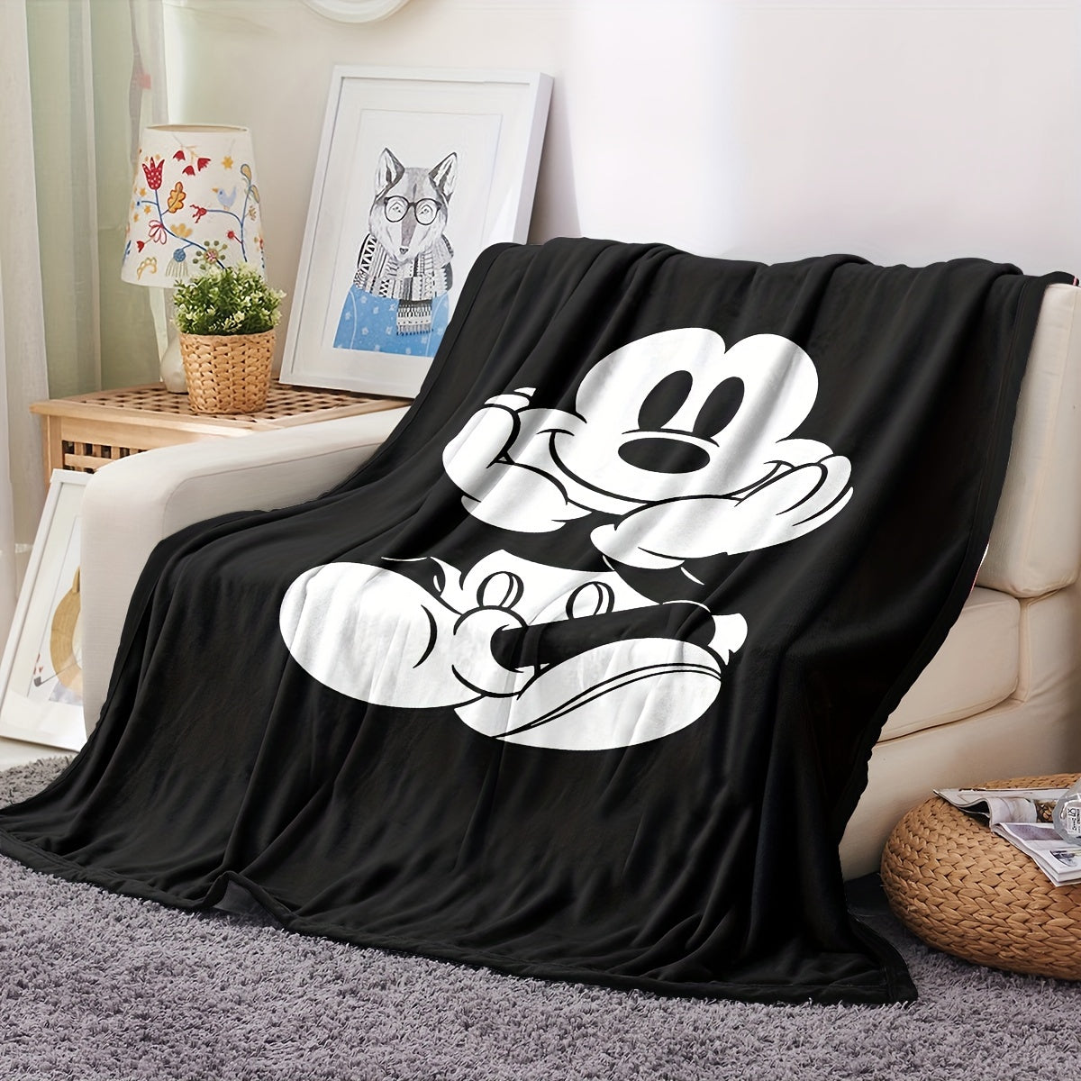 Cozy Mickey Fleece Throw Blanket