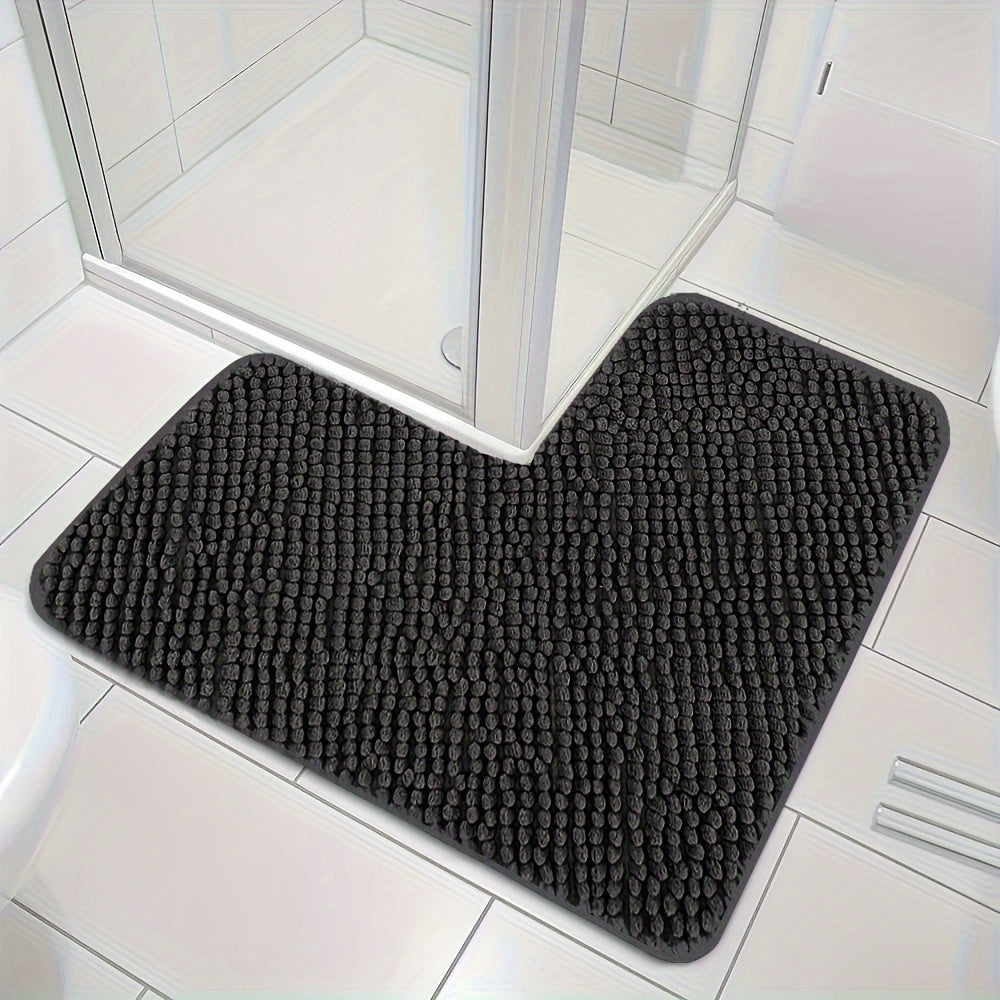 Corner Bathroom Mat, Non Slip L Shape Shower Mat