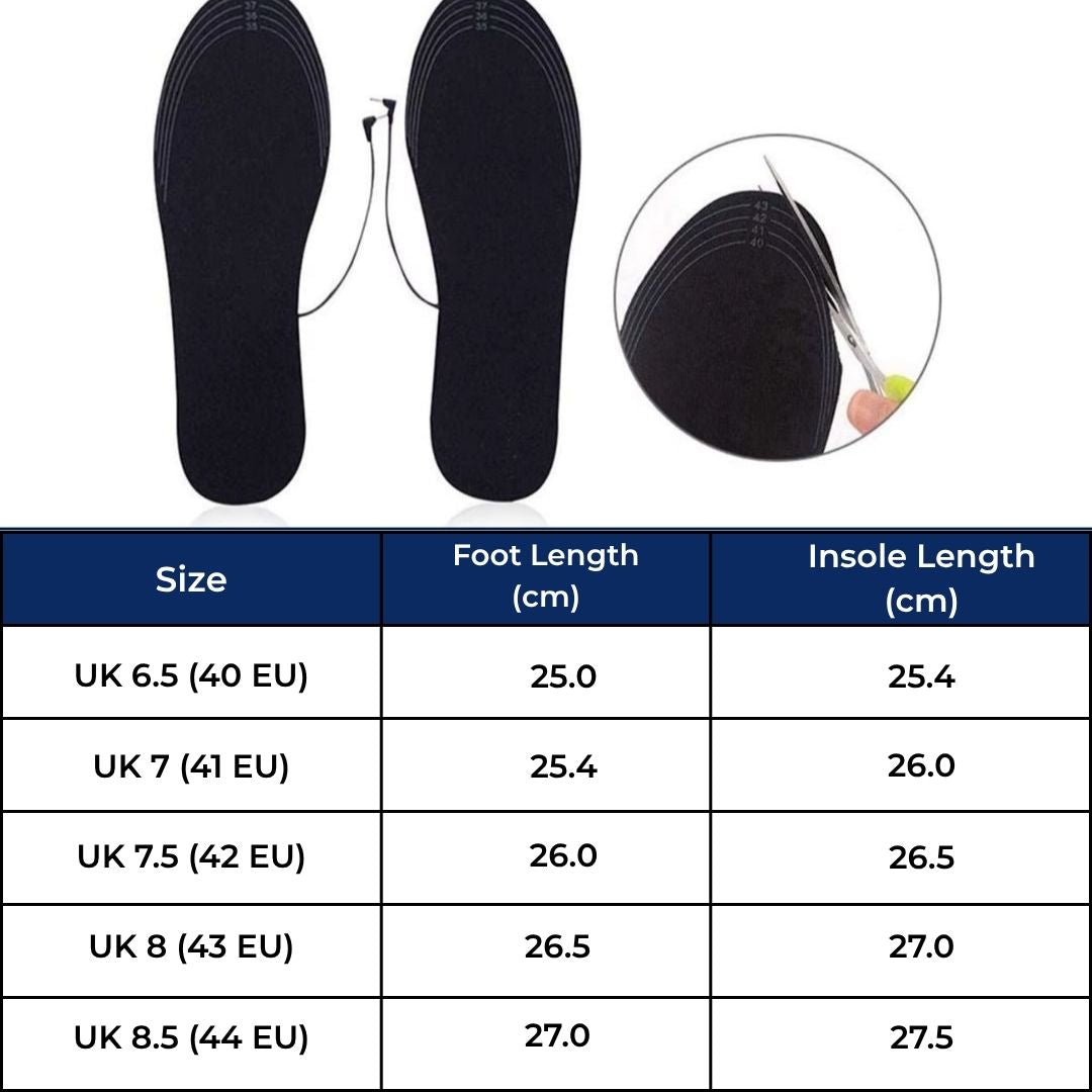 Warm Fit Heated Insoles for Cold Feet