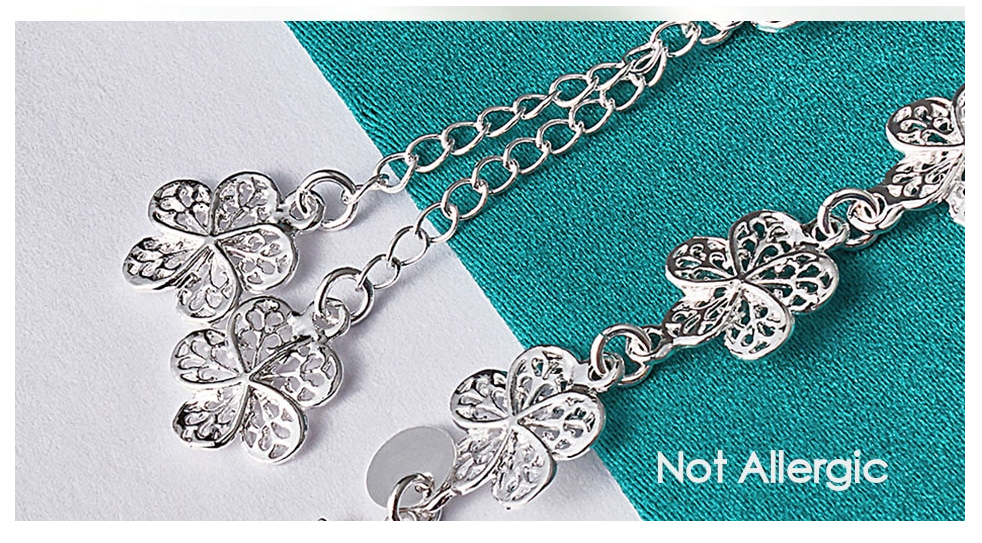 Delicate Sterling Silver Chain Bracelet with Fancy Details