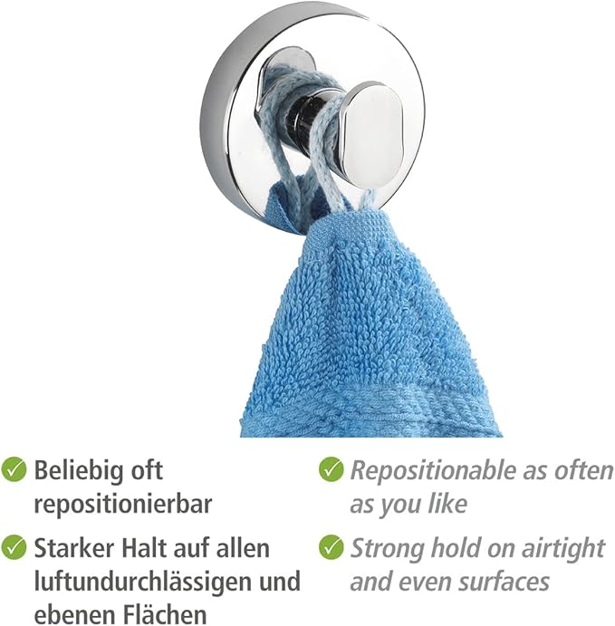 Easy Hang Drill-Free Wall Hooks for Bathroom & Kitchen
