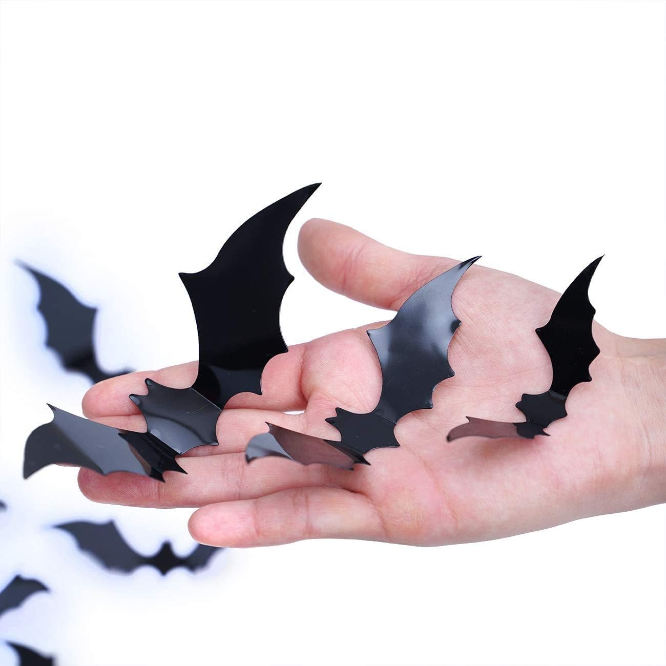 Spooky Wall Decals - Halloween Home Decor Stickers (120 Pack)