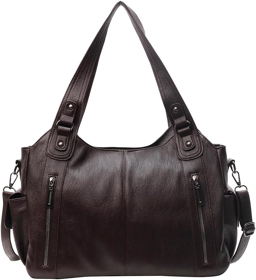 Stylish Faux Leather Tote Handbag