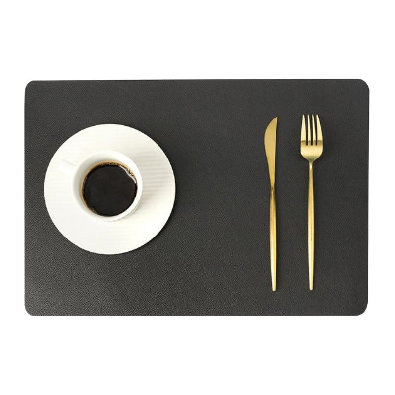 Waterproof Rectangular Table Placemats PU Leather