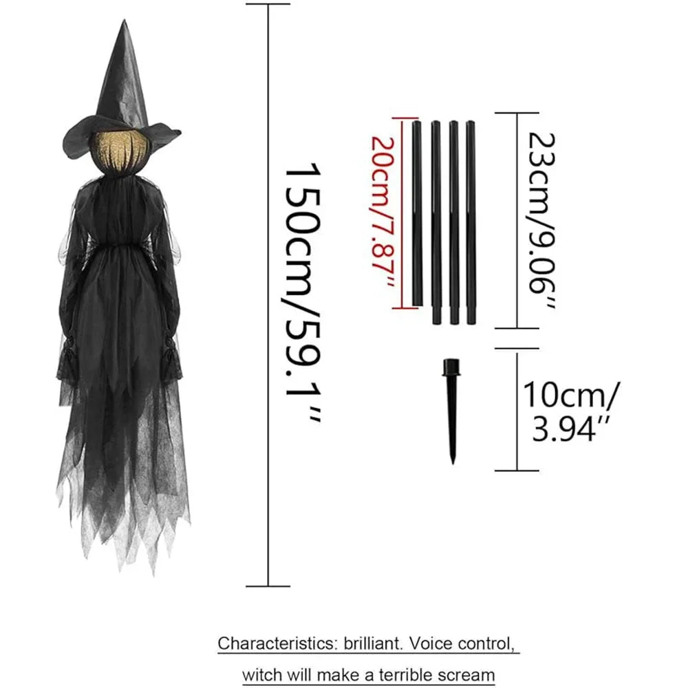 Spooky LED Witch Figurine Decoration