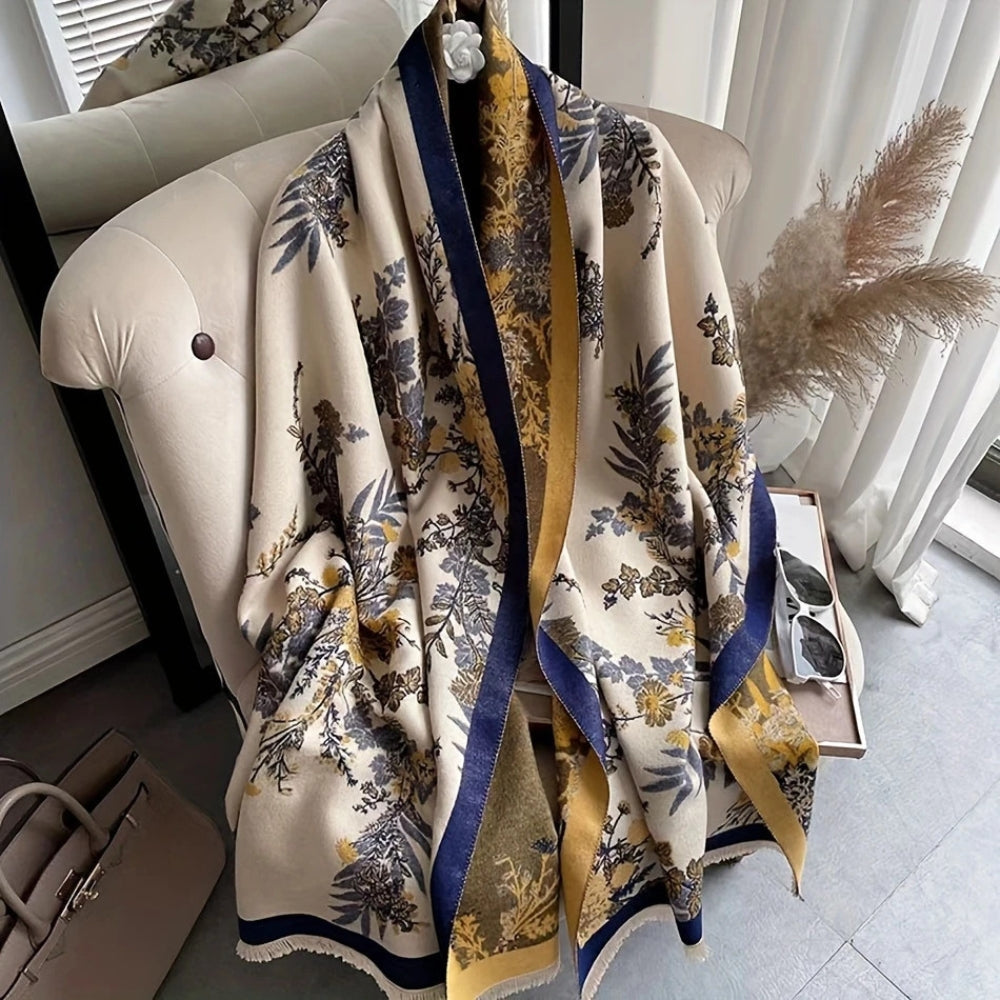 Pretty Floral Lightweight Reversible Scarf